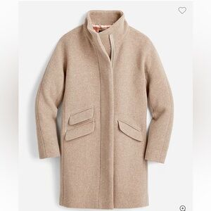 J. Crew Cocoon Italian Stadium Cloth Wool Blend Coat